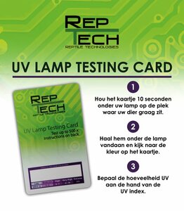 Reptech UV Lamp Testing Card