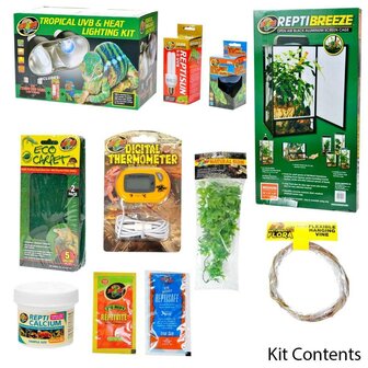 ZM ReptiBreeze Alum Screen Cage Chameleon Kit 41x41x76cm