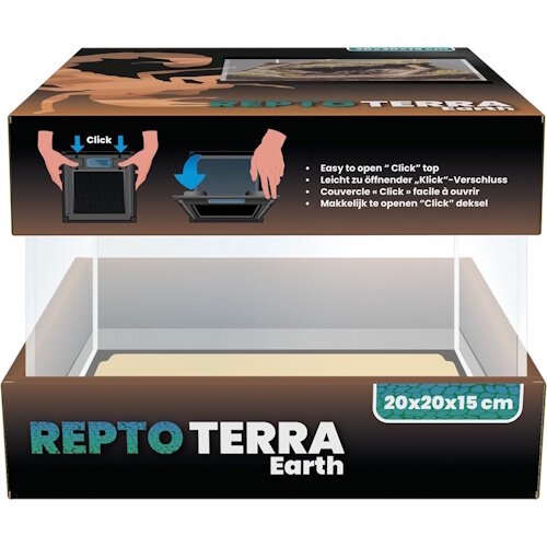 Repto Glas Terrarium 20x20x15 cm, Terra Earth