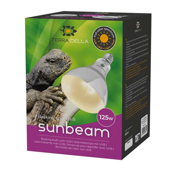 Terra Della SunBeam UVB 125W &ndash; Kwikdamplamp UVB UVA Warmte inclusief Recupel